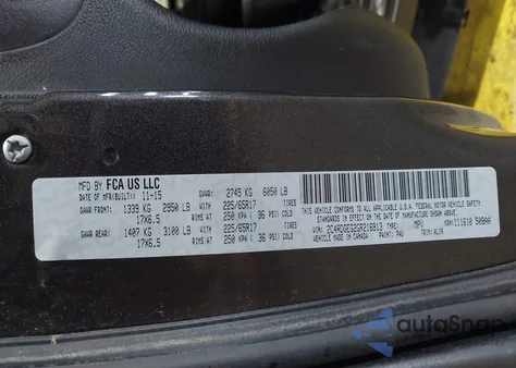 2016 Dodge Grand Caravan R/T z USA, uszkodzony, nr VIN 2C4RDGEG2GR216913